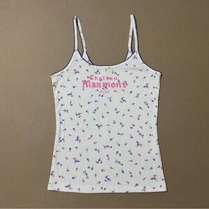 Chateau Marmont Hotel y2k floral print cami tank top with thin straps
